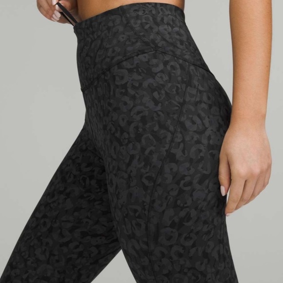 Lululemon Base Pace High-Rise Crop 23" Intertwined Camo Deep Coal Multi Sz 14 - Picture 5 of 13